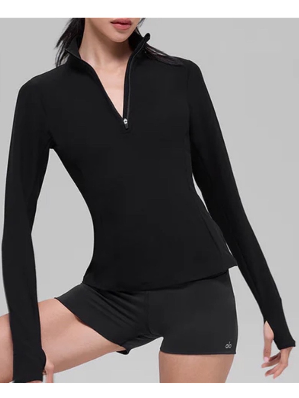 Alosoft 1/2 Zip Rapid Pullover Black
